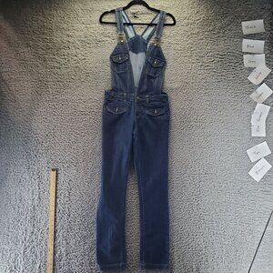 Touch Me Overalls Womens Size 5/6 Blue Classic Denim Adjustable Straps Pockets